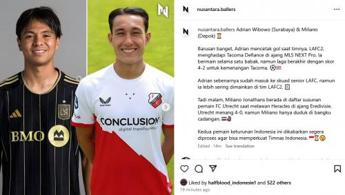 Miliano Jonathans & Adrian Wibowo Segera Jadi Andalan Timnas?
